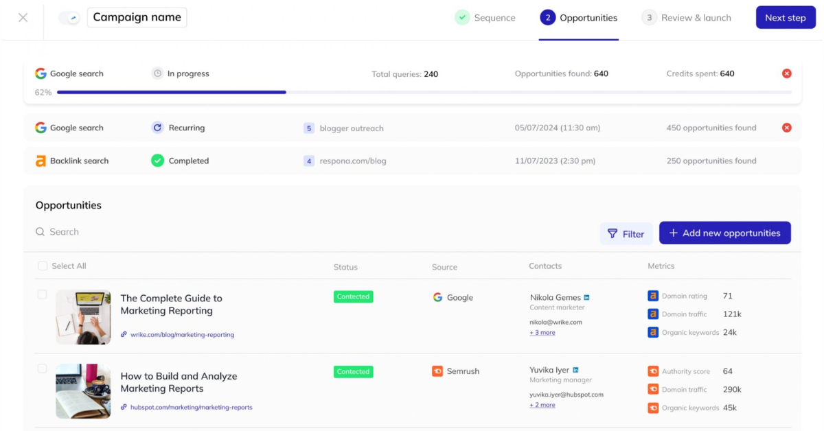 Respona interface